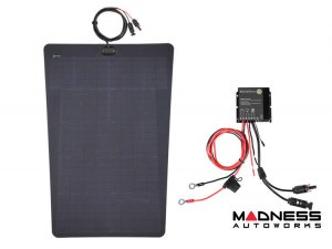 Chevrolet Silverado HD Flexible Solar Panel Kit - Complete Kit w/ Waterproof Controller + Hood Decal - 2007-2014 - 75W